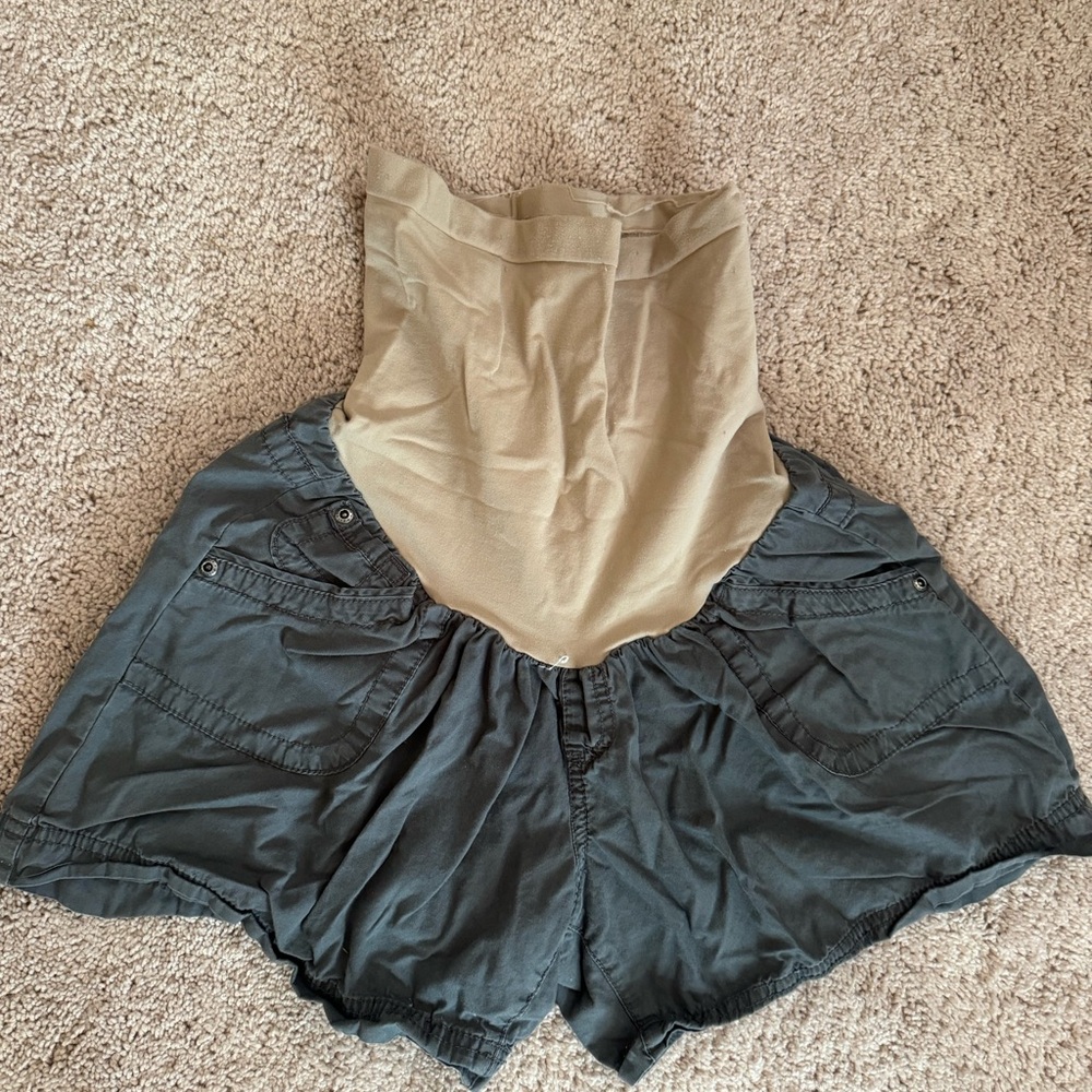 Motherhood Maternity. Gray utility shorts, size medium.